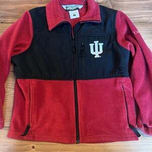 Vintage Youth Size 8 Indiana University Fleece Red Columbia Jacket